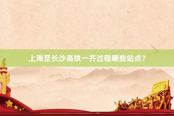 上海至长沙高铁一齐过程哪些站点？